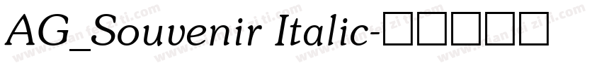 AG_Souvenir Italic字体转换